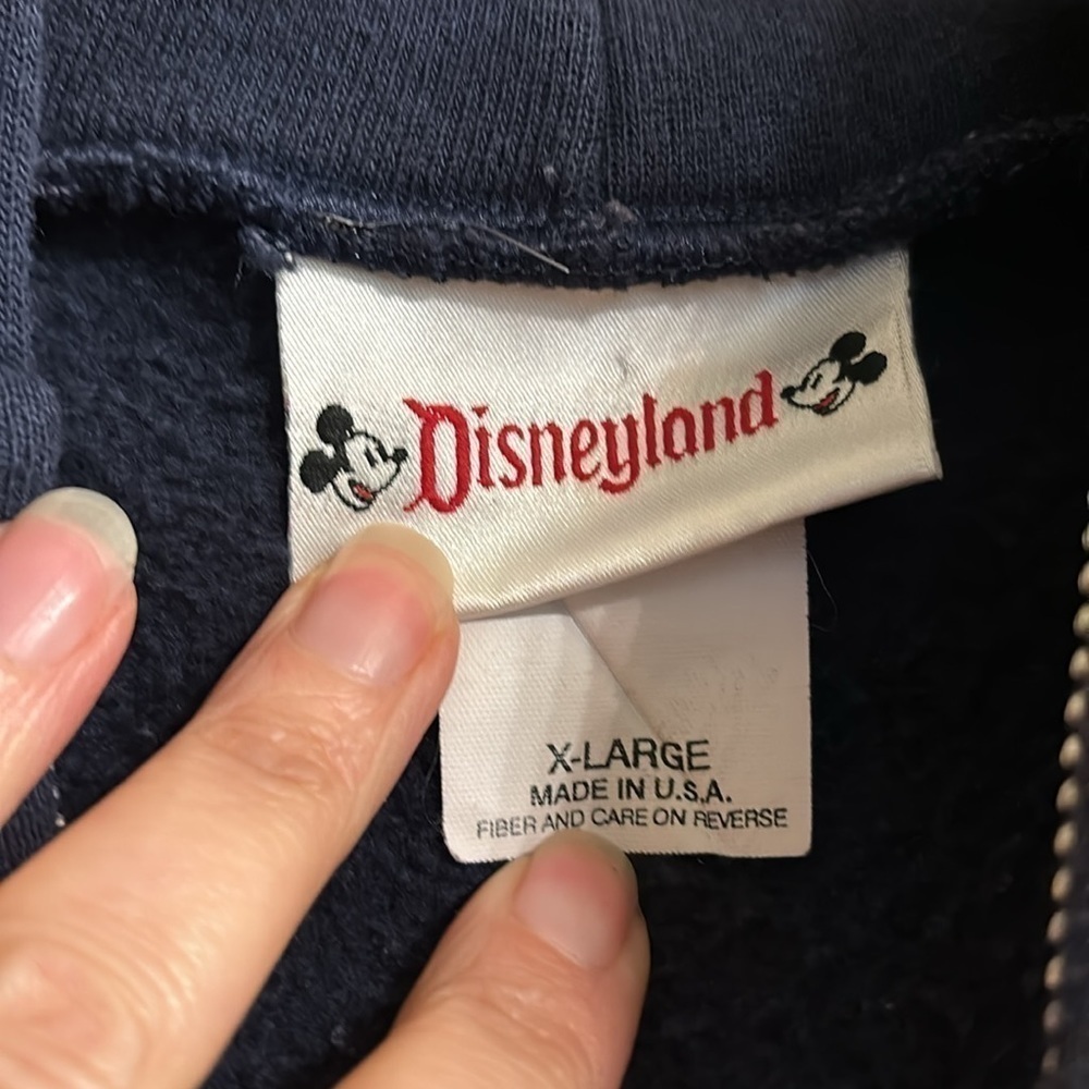 Vintage Disney Winnie the Pooh full zip hooded navy sweat shirt navy - Picture 3 of 4